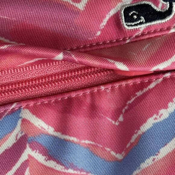 Vineyard Vines Skort Womens 12 Pink Blue Chevron Golf Tennis Stretch Pockets - Picture 7 of 16